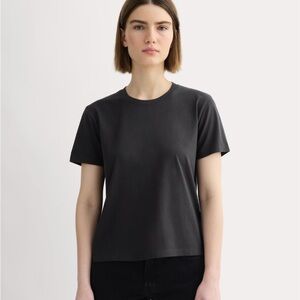 Everlane Organic Cotton Box-Cut Tee, Charcoal, Small